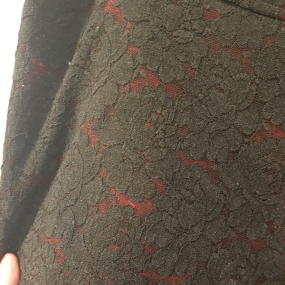 Vintage Joseph Ribkoff Black Lace Red Pants - Picture 3 of 8